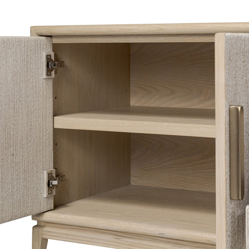 Rosenell Media Console - Natural Oak Veneer