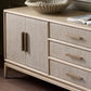 Rosenell Media Console - Natural Oak Veneer