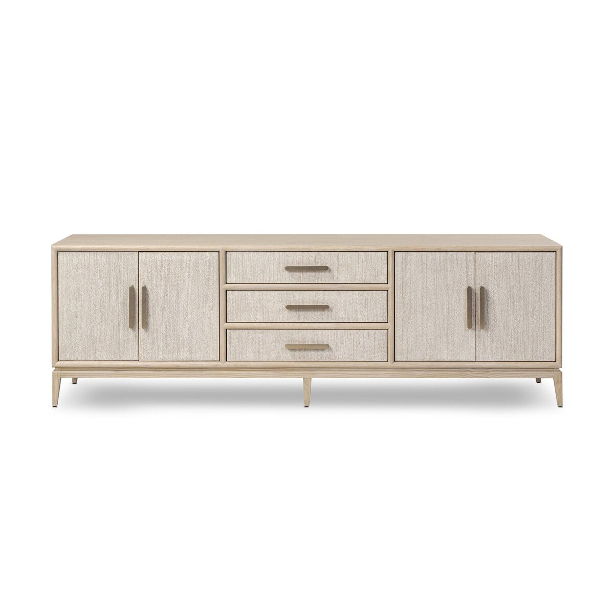 Rosenell Media Console - Natural Oak Veneer