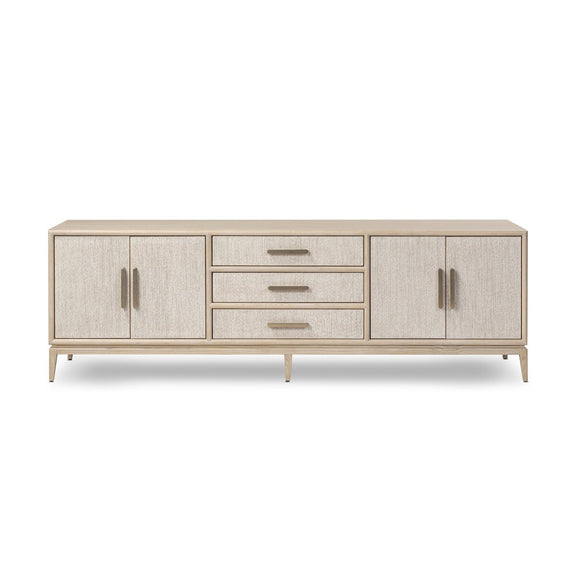 Rosenell Media Console - Natural Oak Veneer