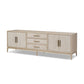 Rosenell Media Console - Natural Oak Veneer