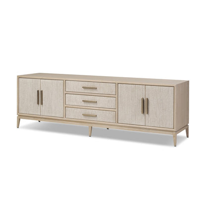Rosenell Media Console - Natural Oak Veneer