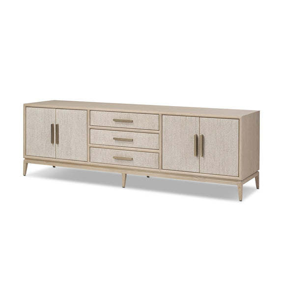 Rosenell Media Console - Natural Oak Veneer