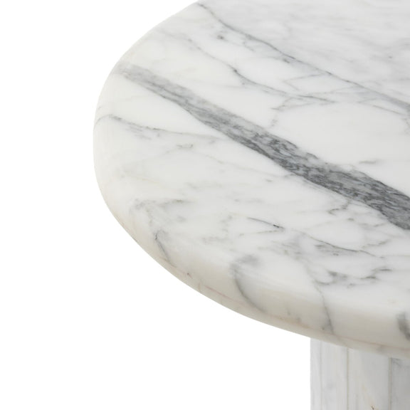 Stuart End Table - White Calacatta Marble
