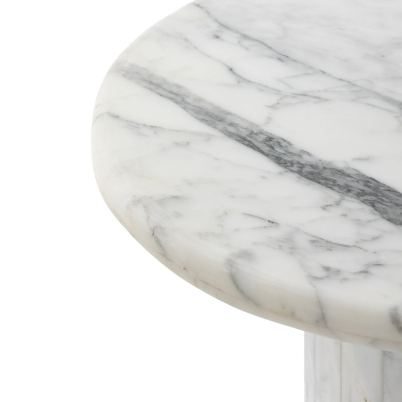 Stuart End Table - White Calacatta Marble