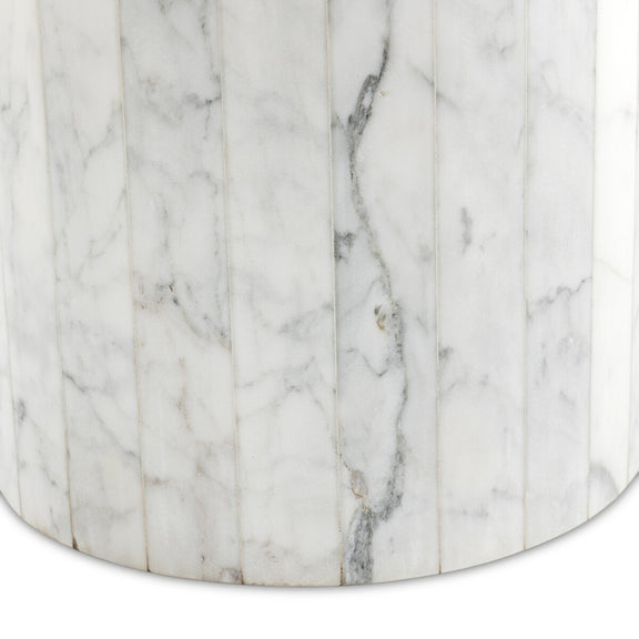 Stuart End Table - White Calacatta Marble