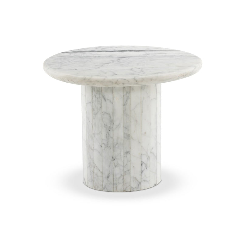 Stuart End Table - White Calacatta Marble