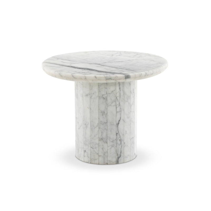 Stuart End Table - White Calacatta Marble