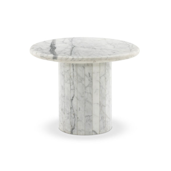 Stuart End Table - White Calacatta Marble