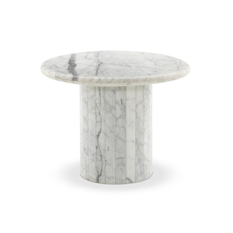 Stuart End Table - White Calacatta Marble
