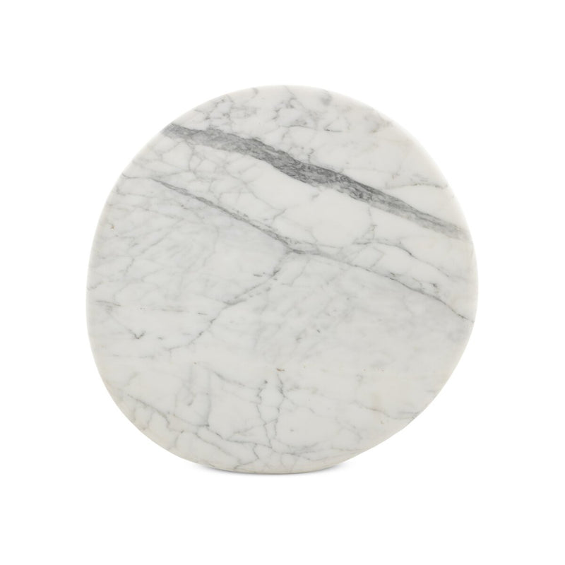 Stuart End Table - White Calacatta Marble
