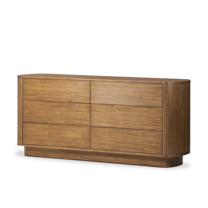 Paden 6 Drawer Dresser - Seasoned Brown Acacia