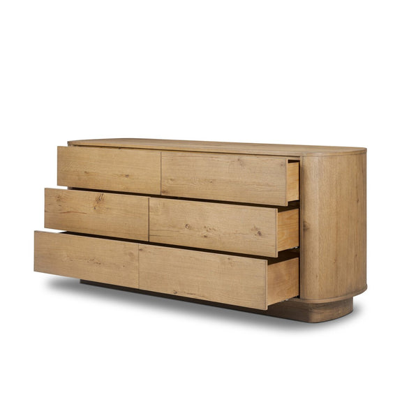 Paden 6 Drawer Dresser - Worn Oak