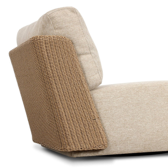 Sicilia Outdoor Woven Swivel Chair - Concha Beige