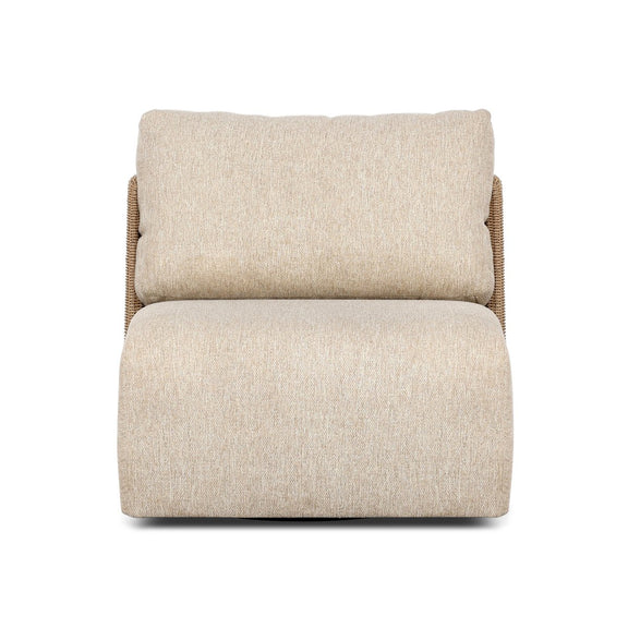 Sicilia Outdoor Woven Swivel Chair - Concha Beige