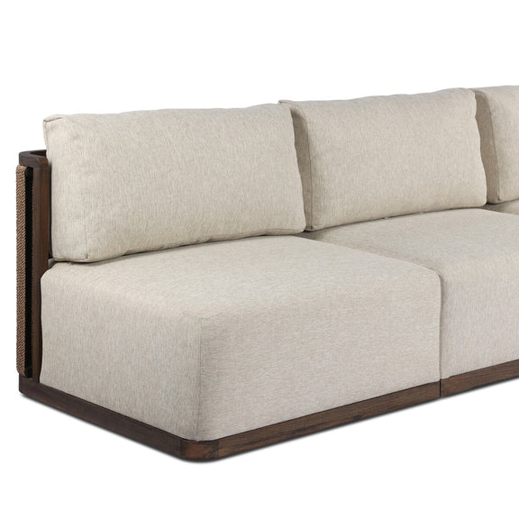 Brio Outdoor 3-Piece Sectional - Ellor Beige