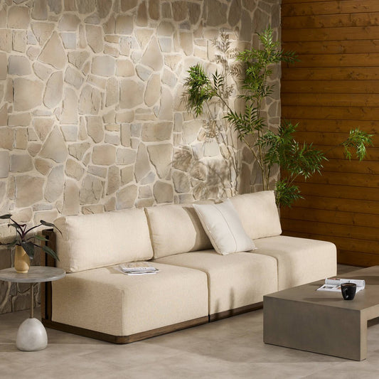 Brio Outdoor 3-Piece Sectional - Ellor Beige