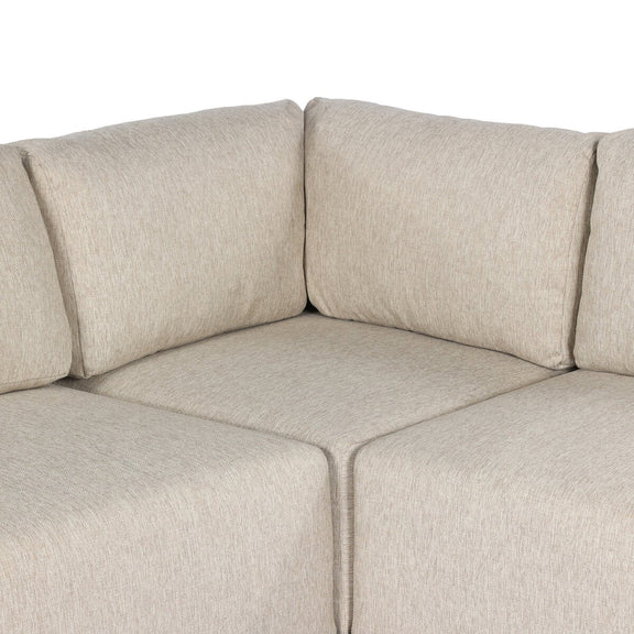 Brio Outdoor 5-Piece Sectional - Ellor Beige
