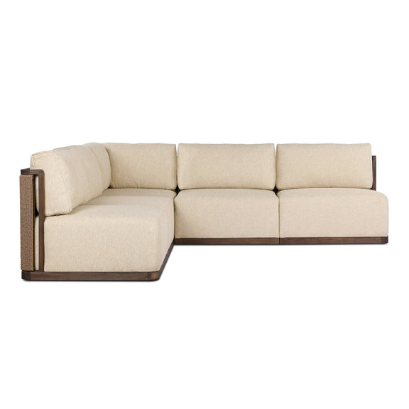 Brio Outdoor 5-Piece Sectional - Ellor Beige
