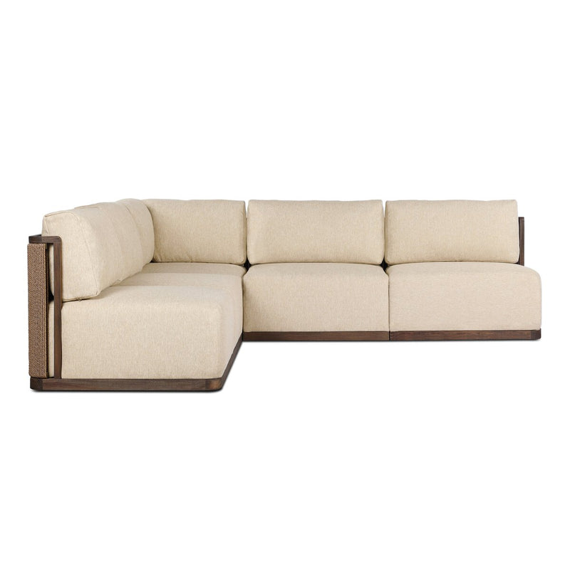 Brio Outdoor 5-Piece Sectional - Ellor Beige