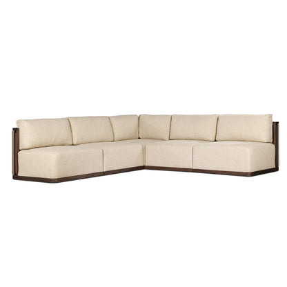 Brio Outdoor 5-Piece Sectional - Ellor Beige