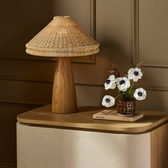 Canela Table Lamp - Light Oak