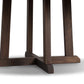 Indie Outdoor Round Dining Table - Stained Saddle Brown Fsc