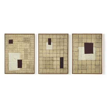 Seoul Triptych by Jade Dacay - White Oak