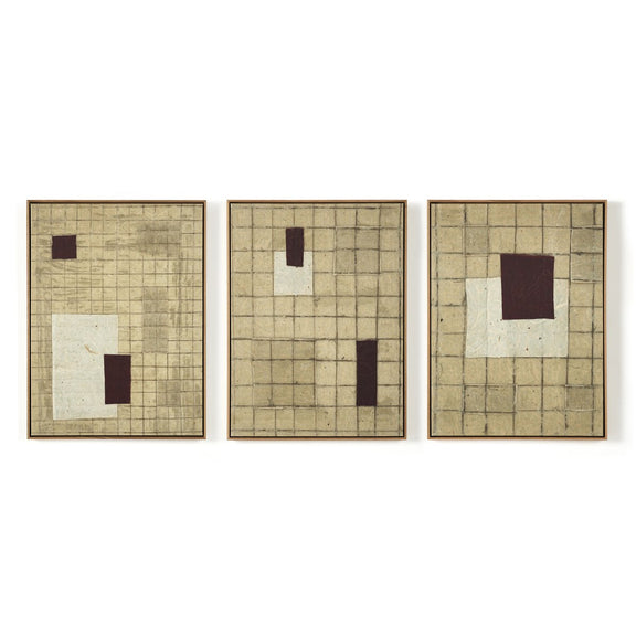 Seoul Triptych by Jade Dacay - White Oak