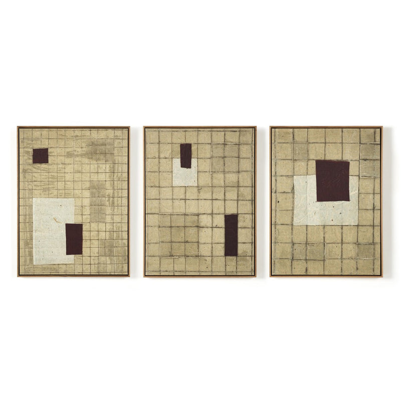Seoul Triptych by Jade Dacay - White Oak