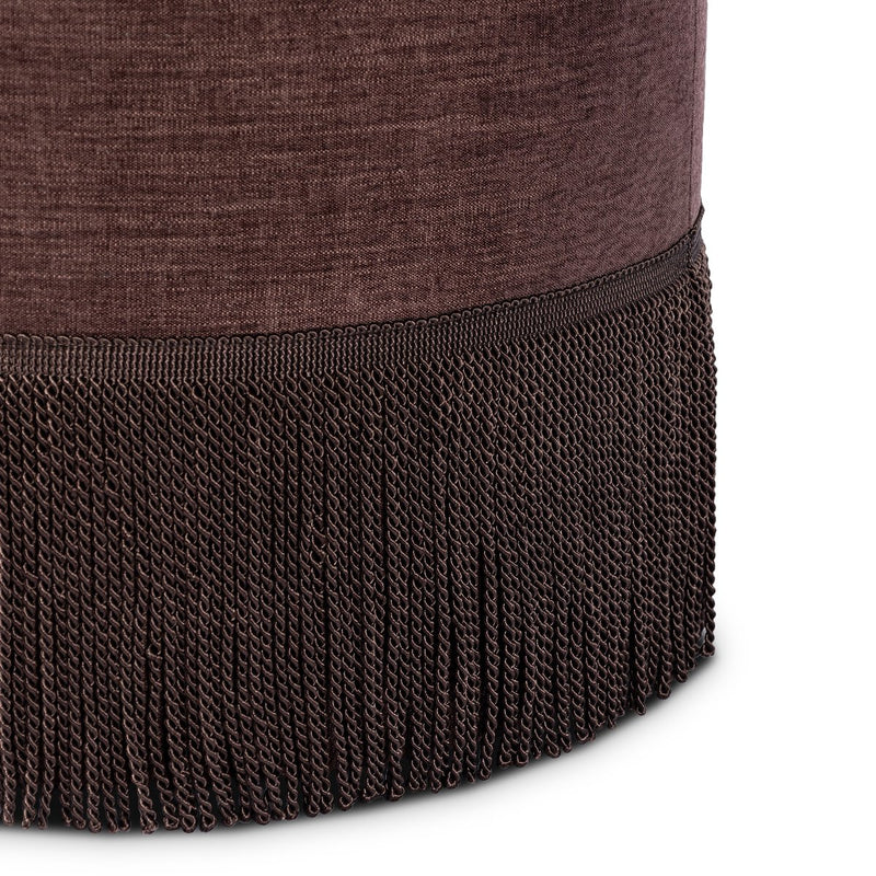 Sinclair Fringe Ottoman - Laughlin Plum
