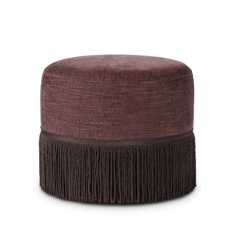 Sinclair Fringe Ottoman - Laughlin Plum