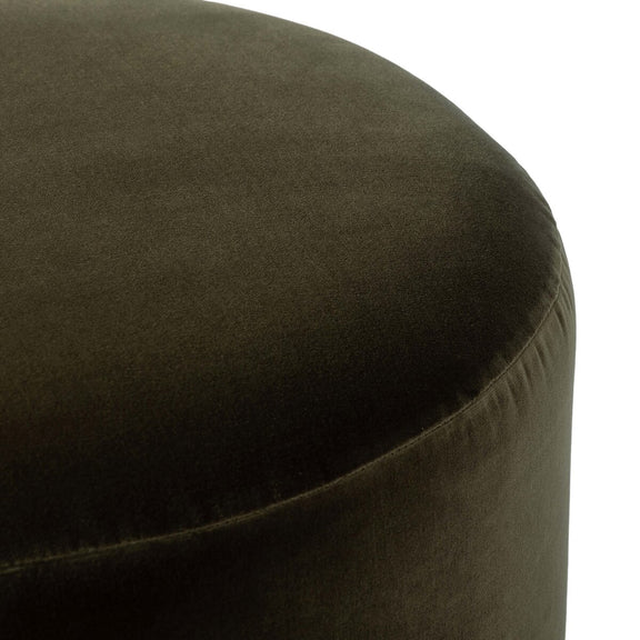 Sinclair Fringe Ottoman - Surrey Olive