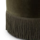 Sinclair Fringe Ottoman - Surrey Olive