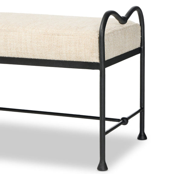 Leona Accent Bench - Yuma Cream