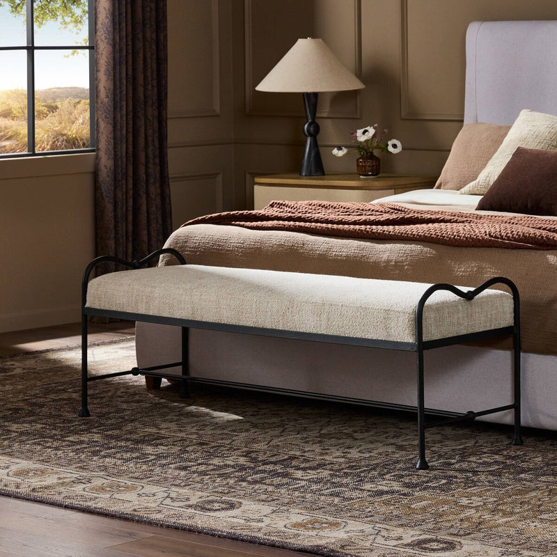 Leona Accent Bench - Yuma Cream