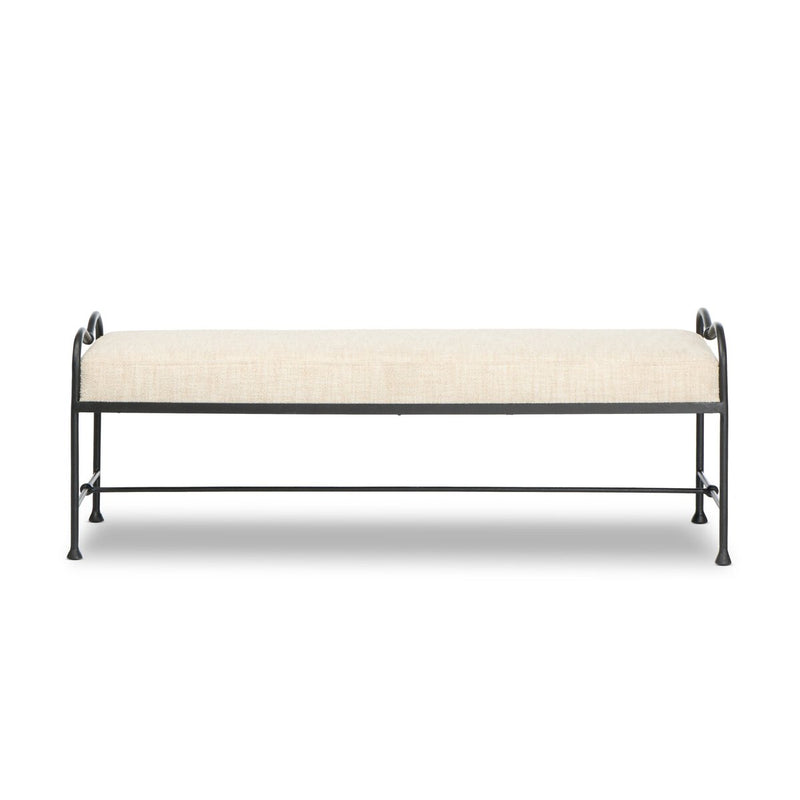 Leona Accent Bench - Yuma Cream
