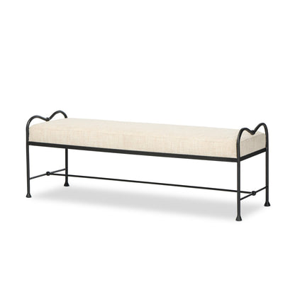 Leona Accent Bench - Yuma Cream