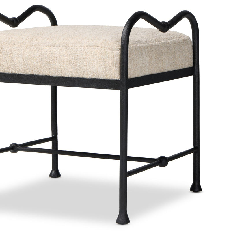 Leona Accent Stool - Yuma Cream