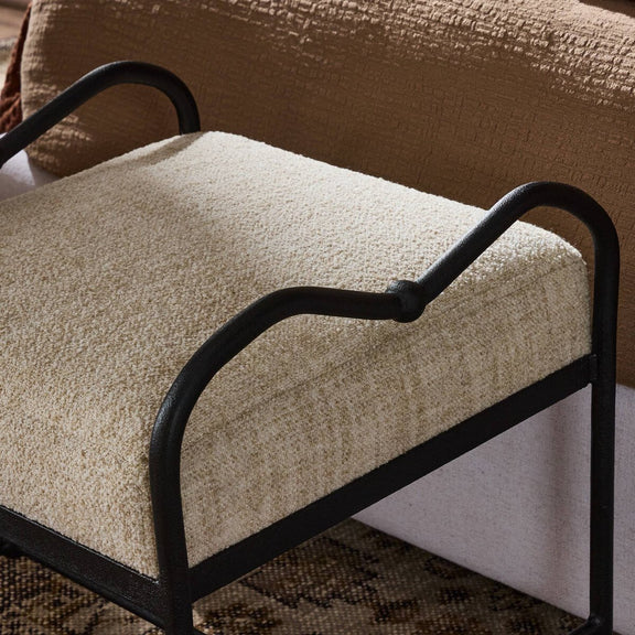 Leona Accent Stool - Yuma Cream