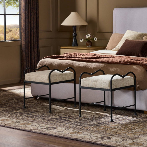 Leona Accent Stool - Yuma Cream