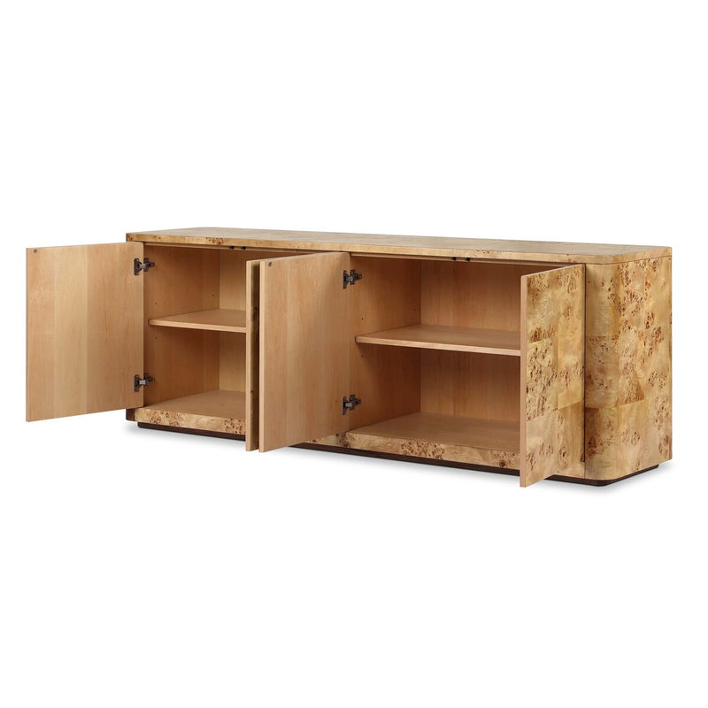 Mullins Media Console - Natural Mappa Burl