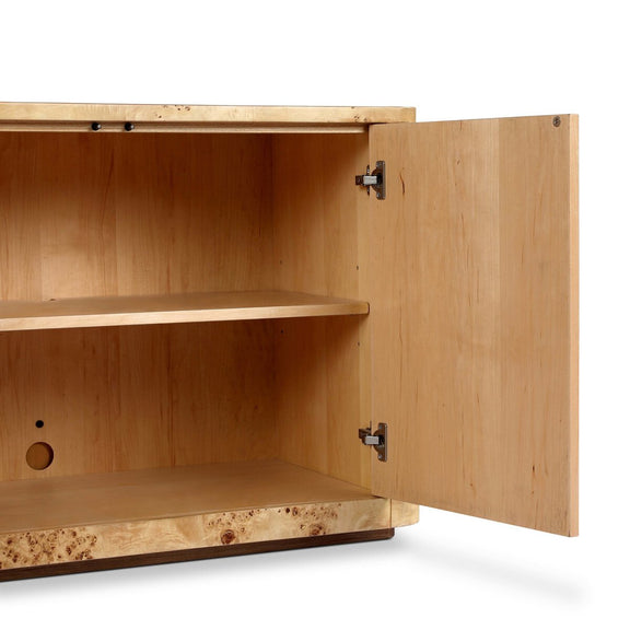 Mullins Media Console - Natural Mappa Burl