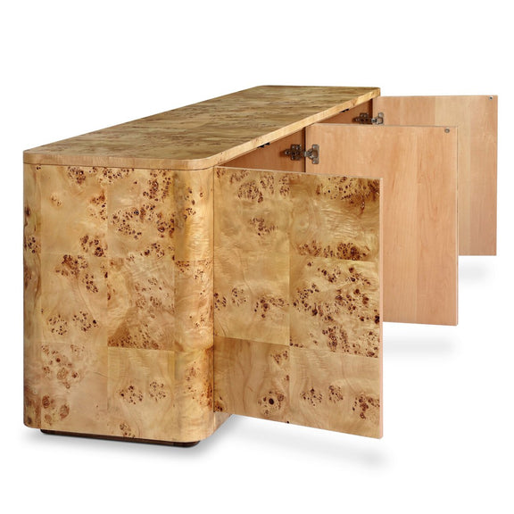 Mullins Media Console - Natural Mappa Burl