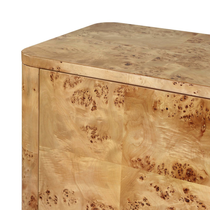 Mullins Media Console - Natural Mappa Burl
