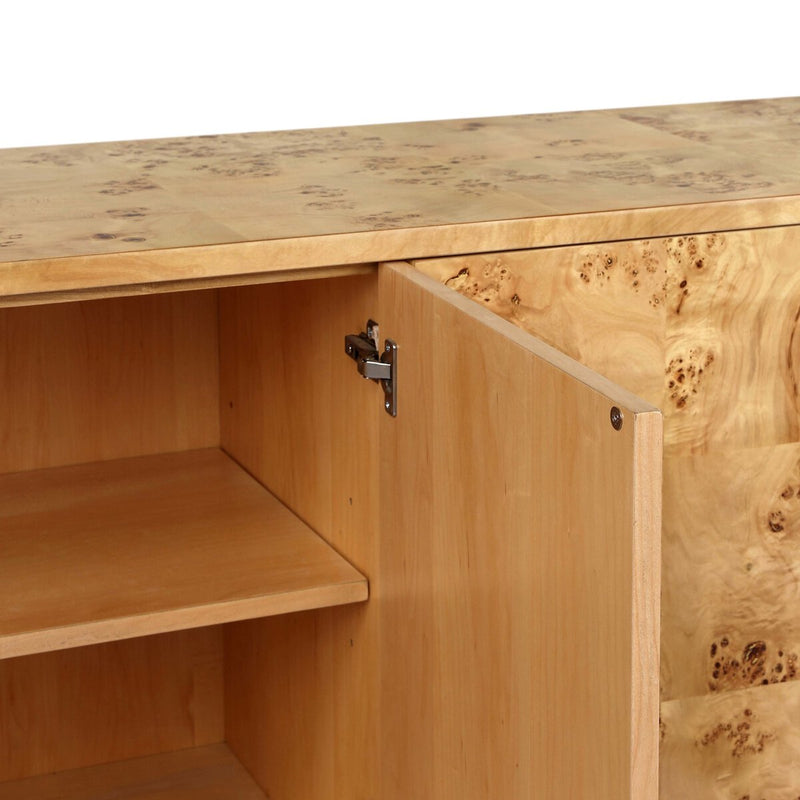 Mullins Media Console - Natural Mappa Burl