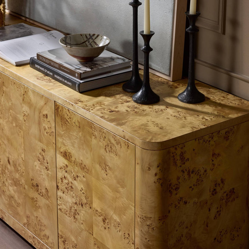 Mullins Media Console - Natural Mappa Burl