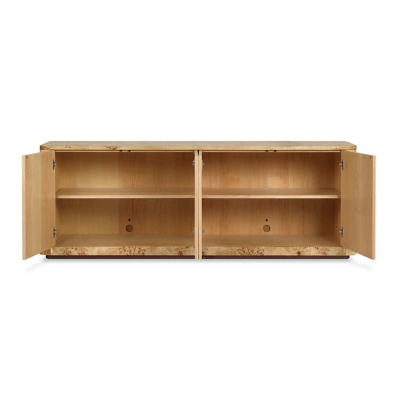 Mullins Media Console - Natural Mappa Burl