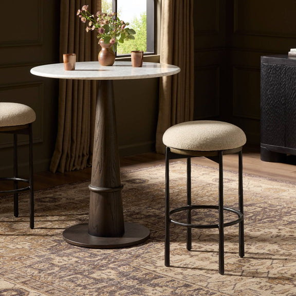 Cofer Swivel Bar + Counter Stool - Weslie Flax