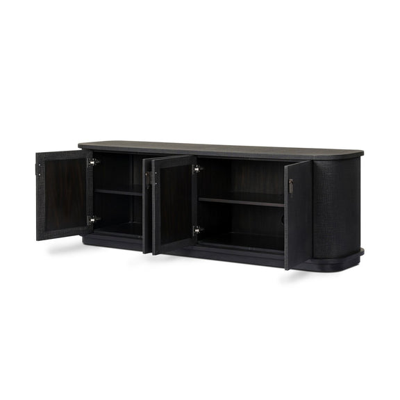 Berlin Media Console - Black Linen